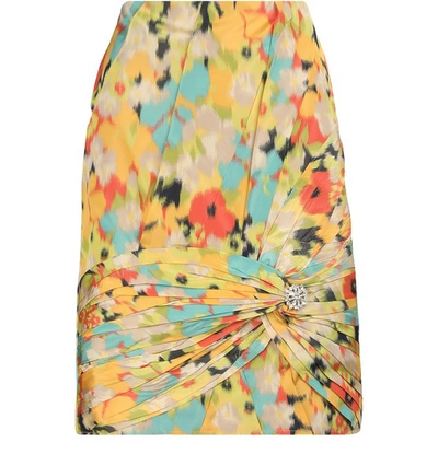 Calvin Klein 205w39nyc Silk Midi Skirt In Poppy Field