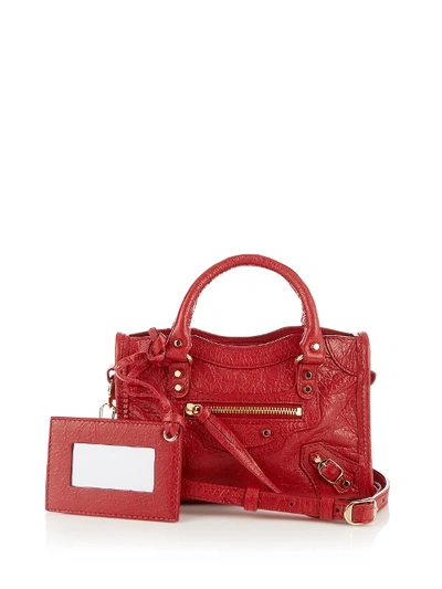 Balenciaga Classic Nano City Mini Leather Bag Red |