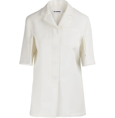 Jil Sander Short-sleeved Shirt In 104 - Natural