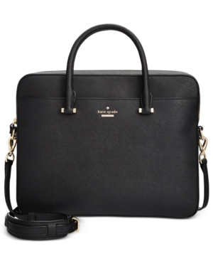 Kate Spade Saffiano Leather 13 Inch Laptop Bag - Black | ModeSens