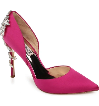 Badgley Mischka Women's Vogue Pointed Toe Satin High-heel Pumps In Bright Rose Satin