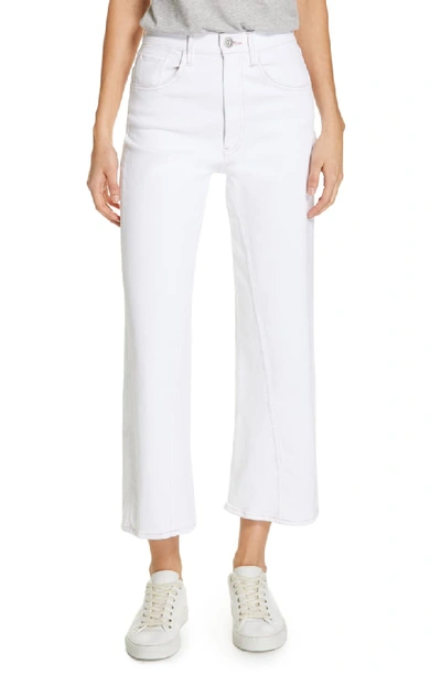 3x1 Aimee High-rise Cropped Wide-leg Jeans In Dutch White