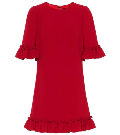 Dolce & Gabbana Crêpe Minidress In Red