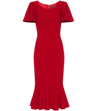 Dolce & Gabbana Crêpe Midi Dress In Red