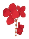 Marni Flower Crystal-embellished Brooch In Red