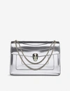 Bvlgari Serpenti Forever Leather Shoulder Bag In Silver