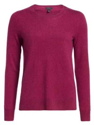 Saks Fifth Avenue Collection Cashmere Roundneck Sweater In Purple Currant