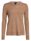 Saks Fifth Avenue Collection Cashmere Roundneck Sweater In Taupe Heather