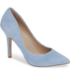 Charles By Charles David Maxx Pointy Toe Pump In Muted Blue Suede