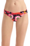 Commando Print Microfiber Thong In Poppies