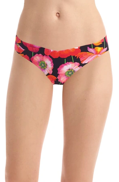 Commando Print Microfiber Thong In Poppies