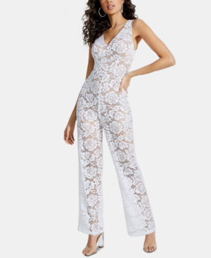 guess jumpsuit white