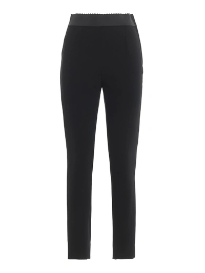 Dolce & Gabbana Stretch Cady Leggings In Black