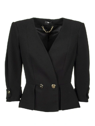 Elisabetta Franchi Celyn B. Jacket With Flashes In Black
