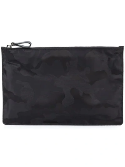 Valentino Garavani Camouflage-print Clutch Bag In 0no Black