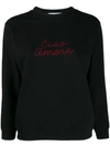 Giada Benincasa Ciao Amore Sweatshirt In Black