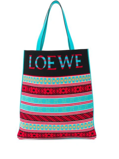 Loewe Jacquard Knit Vertical Tote Bag - None In Multicolor