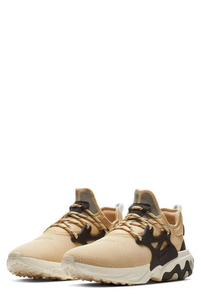 Nike Presto React Sneaker In Desert Ore/ Black/ Sail