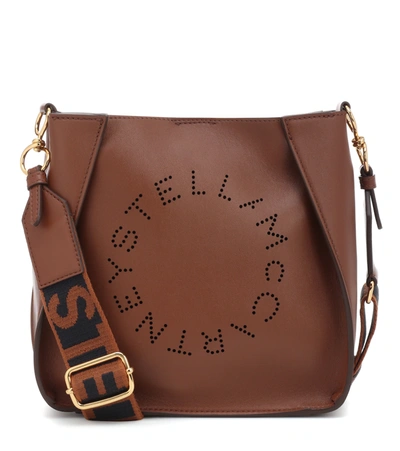 Stella Mccartney Perforated Logo Alter Napa Crossbody Bag In Brown