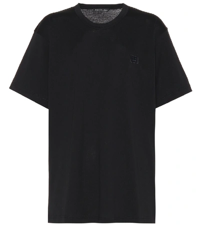 Acne Studios Face Cotton T-shirt In Black