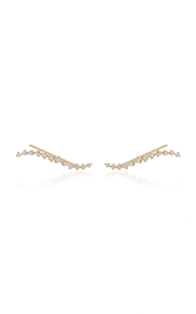 Sophie Ratner 14k Gold Diamond Earrings