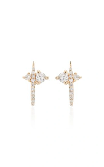 Sophie Ratner 14k Gold Diamond Earrings