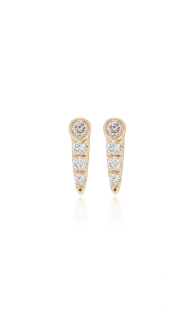 Sophie Ratner 14k Gold Diamond Earrings