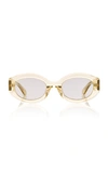 Karen Walker Bishop Round-frame Acetate Sunglasses In Yellow