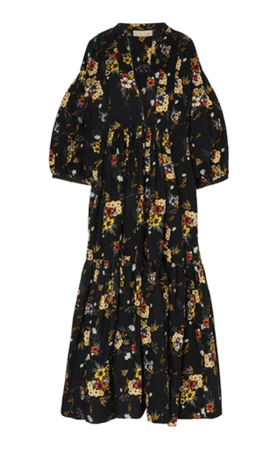 Bytimo Floral-print Cotton-poplin Midi Dress