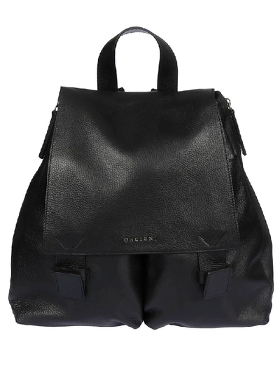Orciani Foldover Backpack In Black