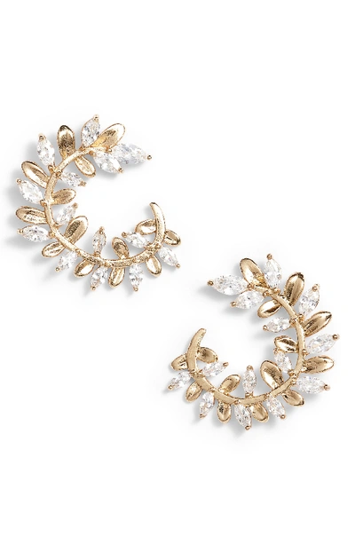 Serefina Crystal Vine Earrings In Gold