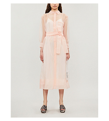 maje organza shirt dress