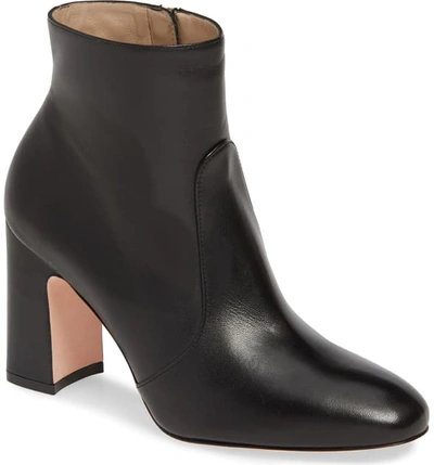 Stuart Weitzman Nell Smooth Napa Booties In Black Nappa Stretch