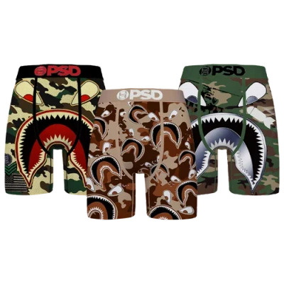 Psd Mens  Wf Military 3 Pack Briefs In Green/brown/black