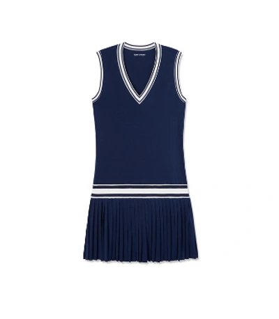 Tory Sport Tory Burch V-neck Tennis Dress In Tory Navy