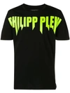 Philipp Plein T-shirt Gold Cut Round Neck Rock Pp In Black