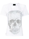 Philipp Plein T-shirt Round Neck Ss Skull In White