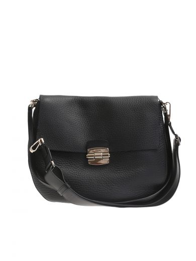 Furla Black Leather Club Bag | ModeSens