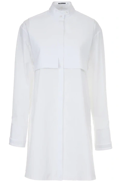 Jil Sander Shirt With Plastron In White