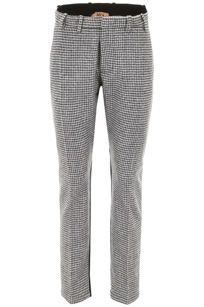 N°21 Bicolor Trousers In White,grey,black