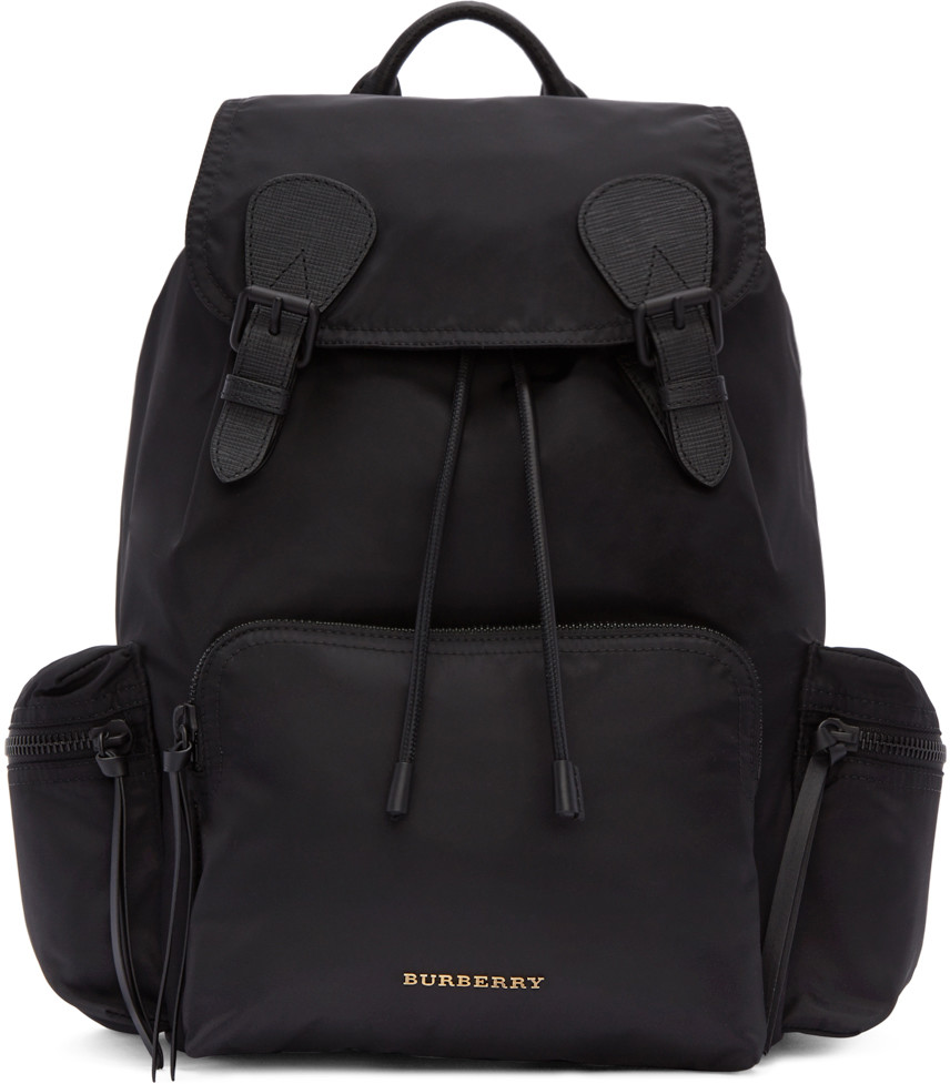 burberry black rucksack