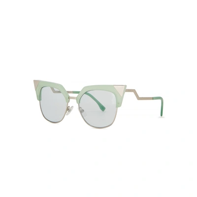 Fendi Iridia Green Cat-eye Sunglasses