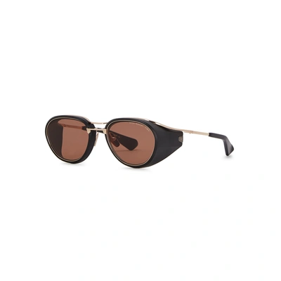 Dita Nacht Two Oval-frame Sunglasses In Black And Other