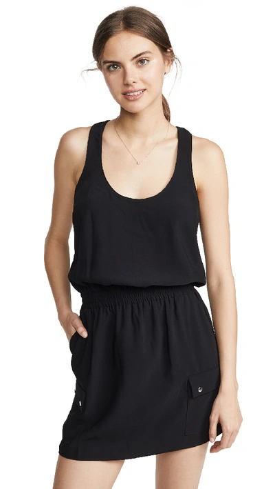 Amanda Uprichard Racerback Cargo Dress In Black