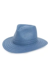 Rag & Bone Packable Straw Fedora - Blue