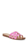 Vince Camuto Vazista Studded Slide Sandal In Pop Pink Suede