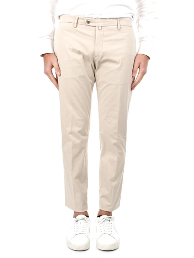 Briglia 1949 Dove Grey Cotton Chino Trousers In White