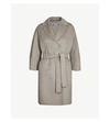 Max Mara Arona Single-breasted Wool Coat In Grey