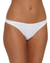 Eberjey Pima Cotton Goddess Thong In White