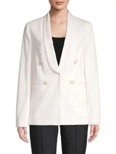 Brunello Cucinelli Shawl-lapel Cotton Jacket In White
